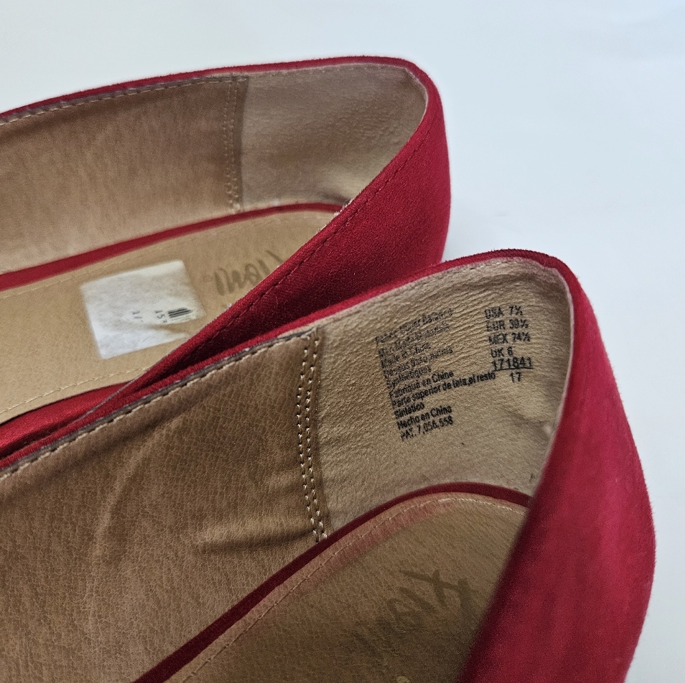 Fioni Red Ballet Flats Sz 7.5 - Picture 5 of 7
